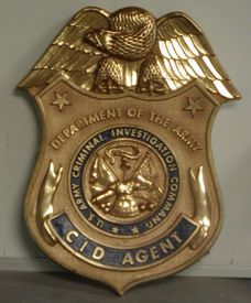 Dept of Army CID Agent Badge 15" Seal